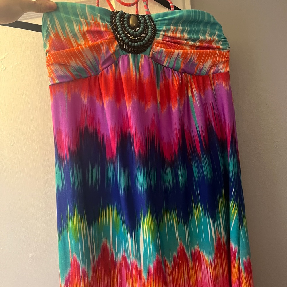 Soulmates Colorful Strapless Dress